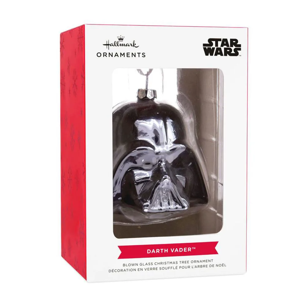 Star Wars Darth Vader Helmet Blown Glass Hanging Ornament Extra Image 1