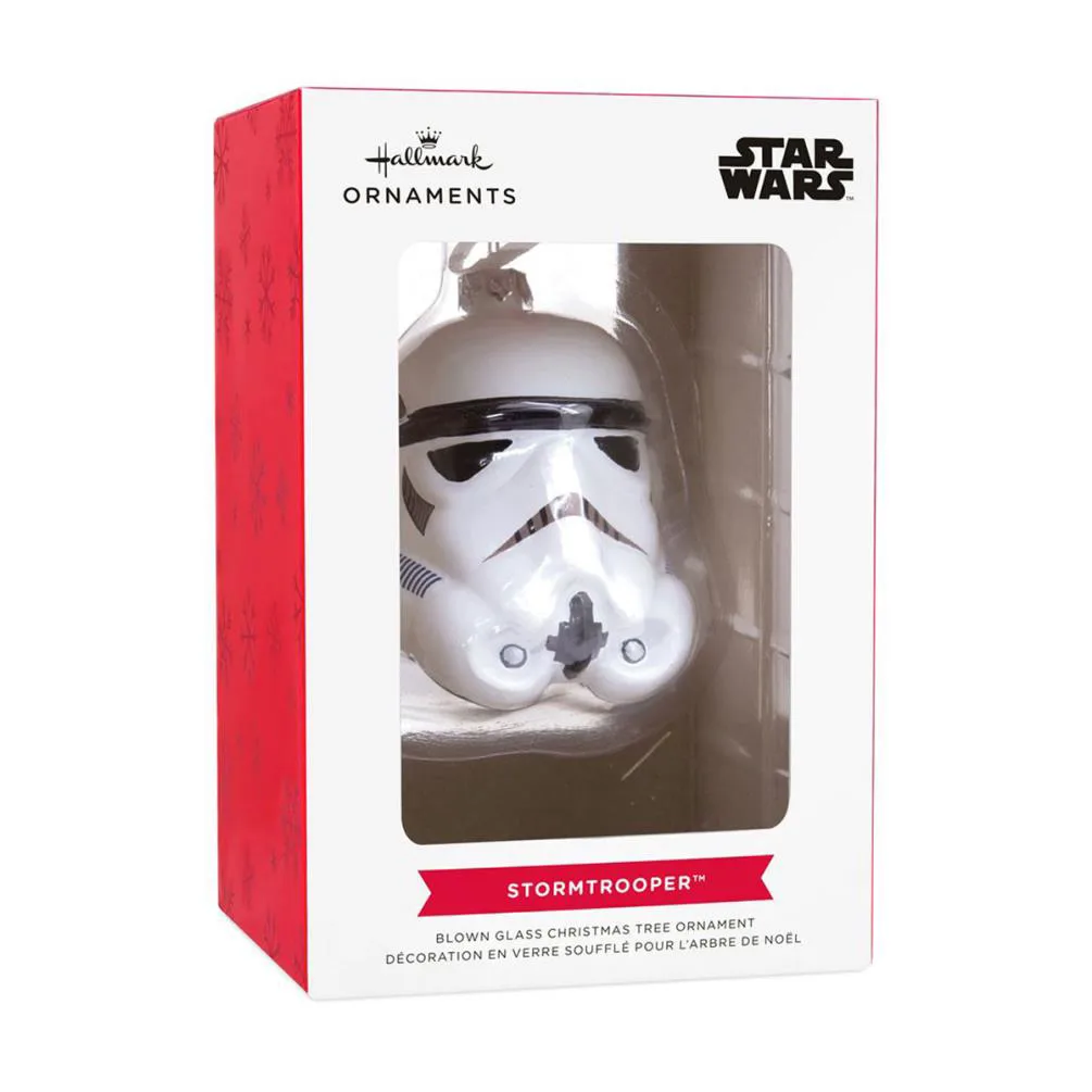 Star Wars Stormtrooper Helmet Blown Glass Hanging Ornament Extra Image 1