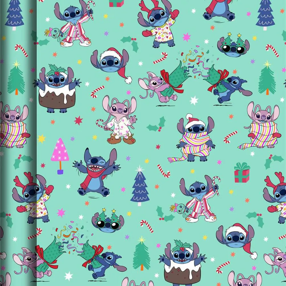 Lilo & Stitch 4m Christmas Roll Wrap Extra Image 1