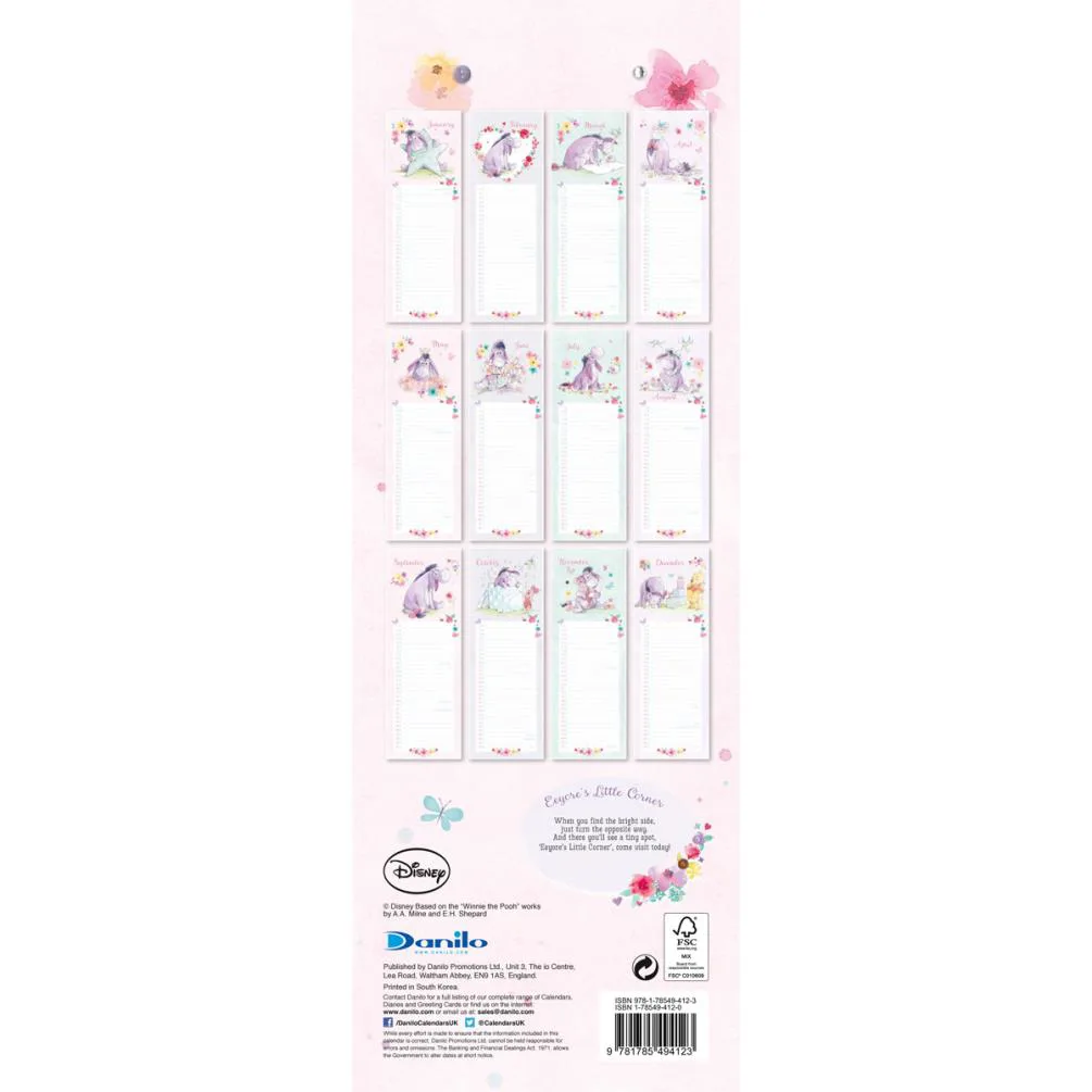 Eeyores Little Corner Official 2018 Slim Calendar Extra Image 1