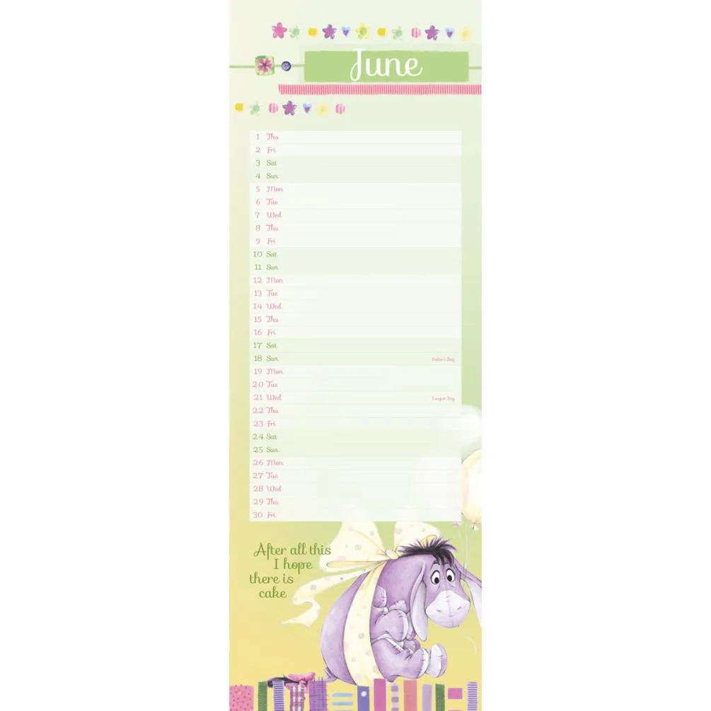 Eeyores Little Moments 2017 Slim Calendar Extra Image 2