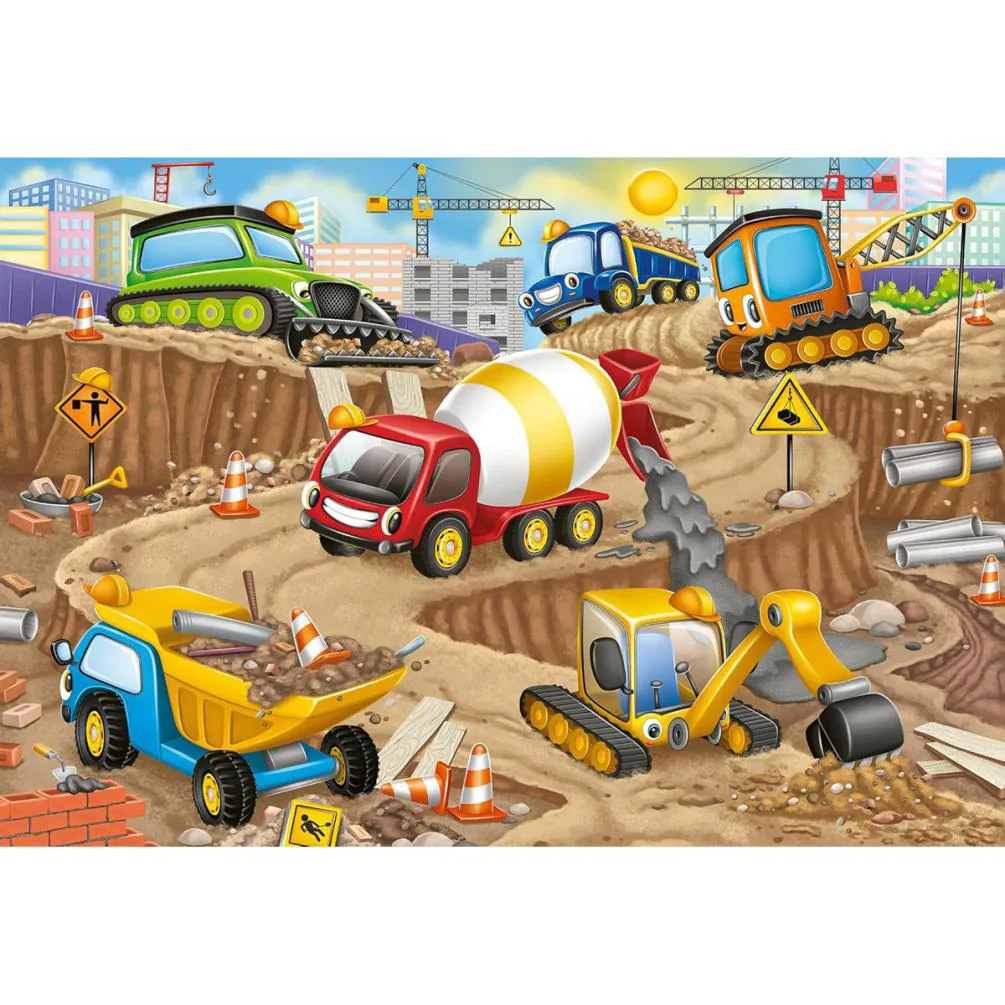 Construction Fun 24pc Giant Floor Puzzle Extra Image 1