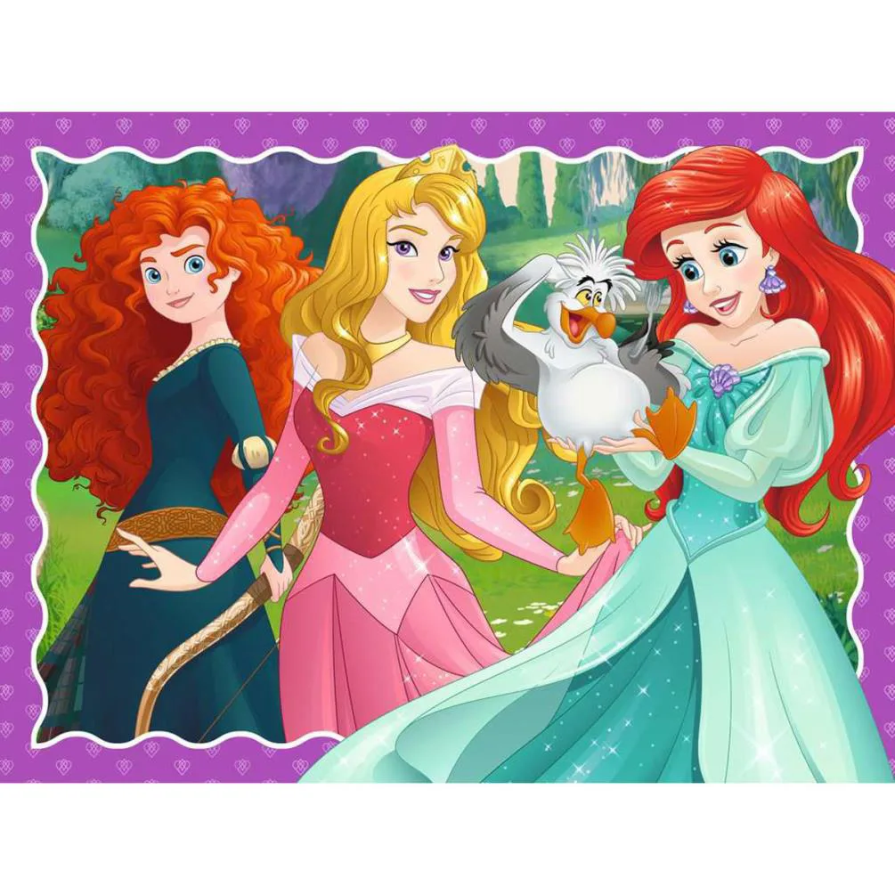 Disney Princess 4 in a Box Jigsaw Puzzle Extra Image 1