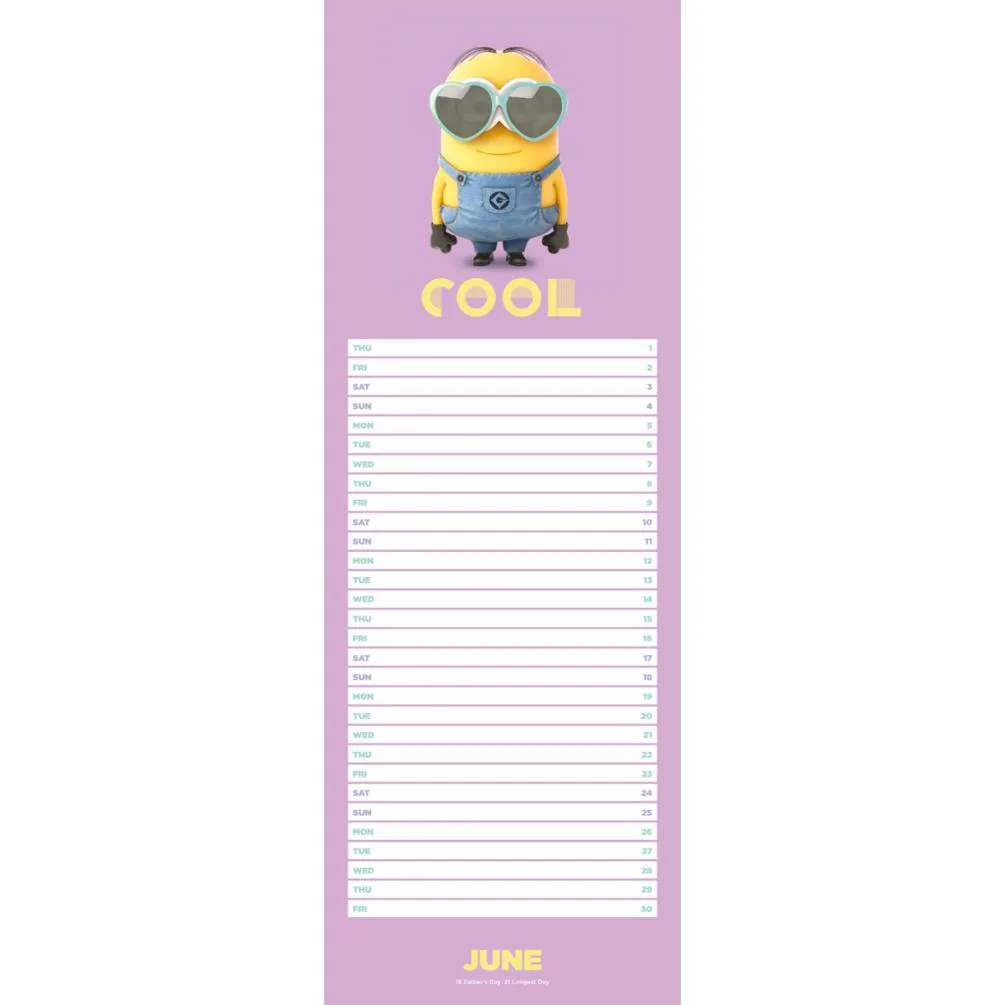 Minions 2017 Slim Calendar Extra Image 2