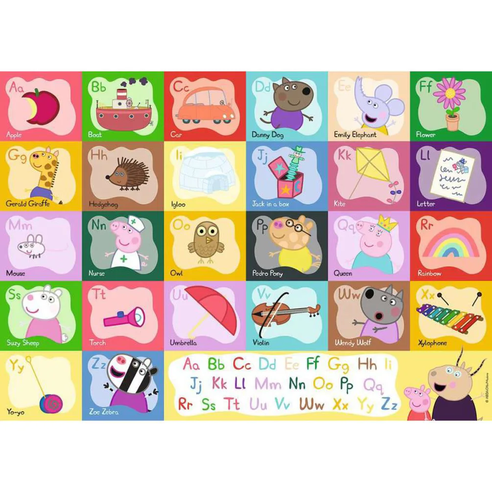 Peppa Pig Alphabet 30pc Giant Floor Jigsaw Puzzle Extra Image 1
