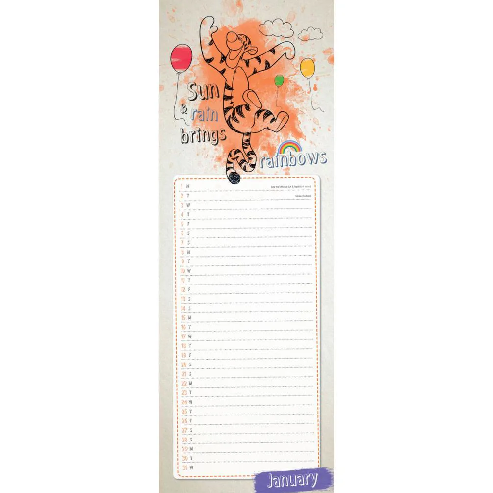 Tigger Official 2018 Slim Calendar Extra Image 1