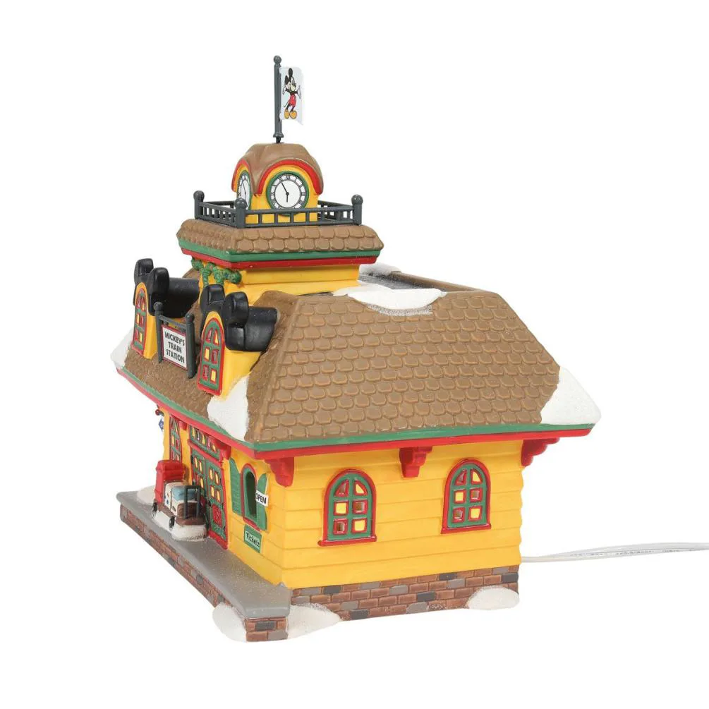 Disney Village Mickey Train Station Light Up Figurine Extra Image 2