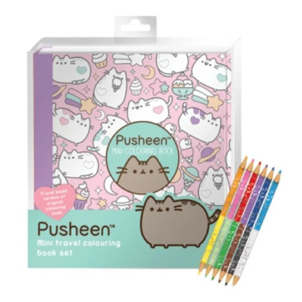 Pusheen Mini Travel Colouring Book Set Extra Image 1