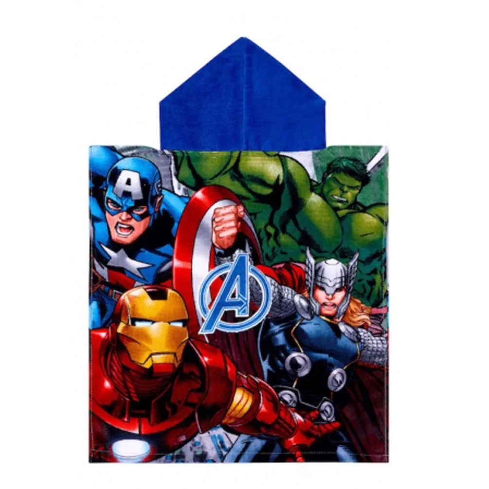 Marvel Avengers Hooded Bath Beach Towel Poncho Extra Image 1