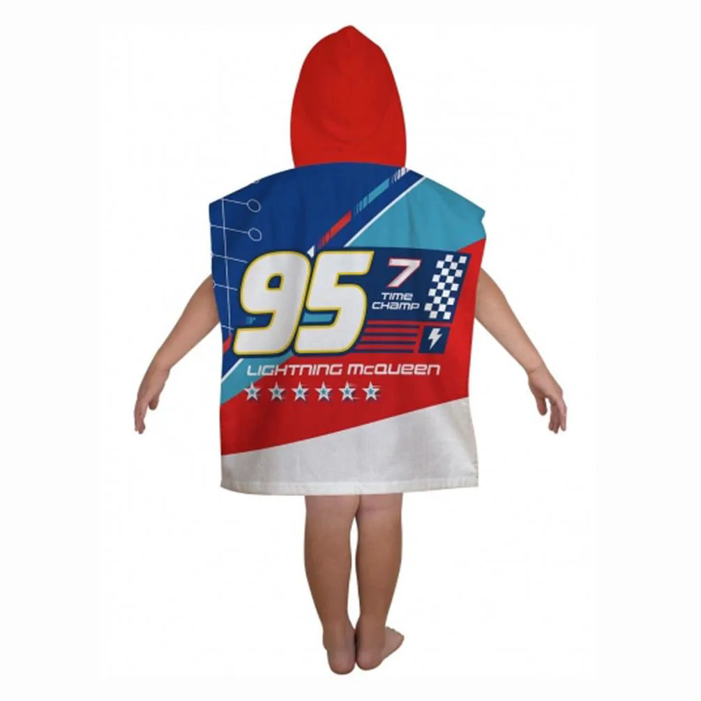 Disney Cars Lightning McQueen Hooded Towel Poncho Extra Image 1