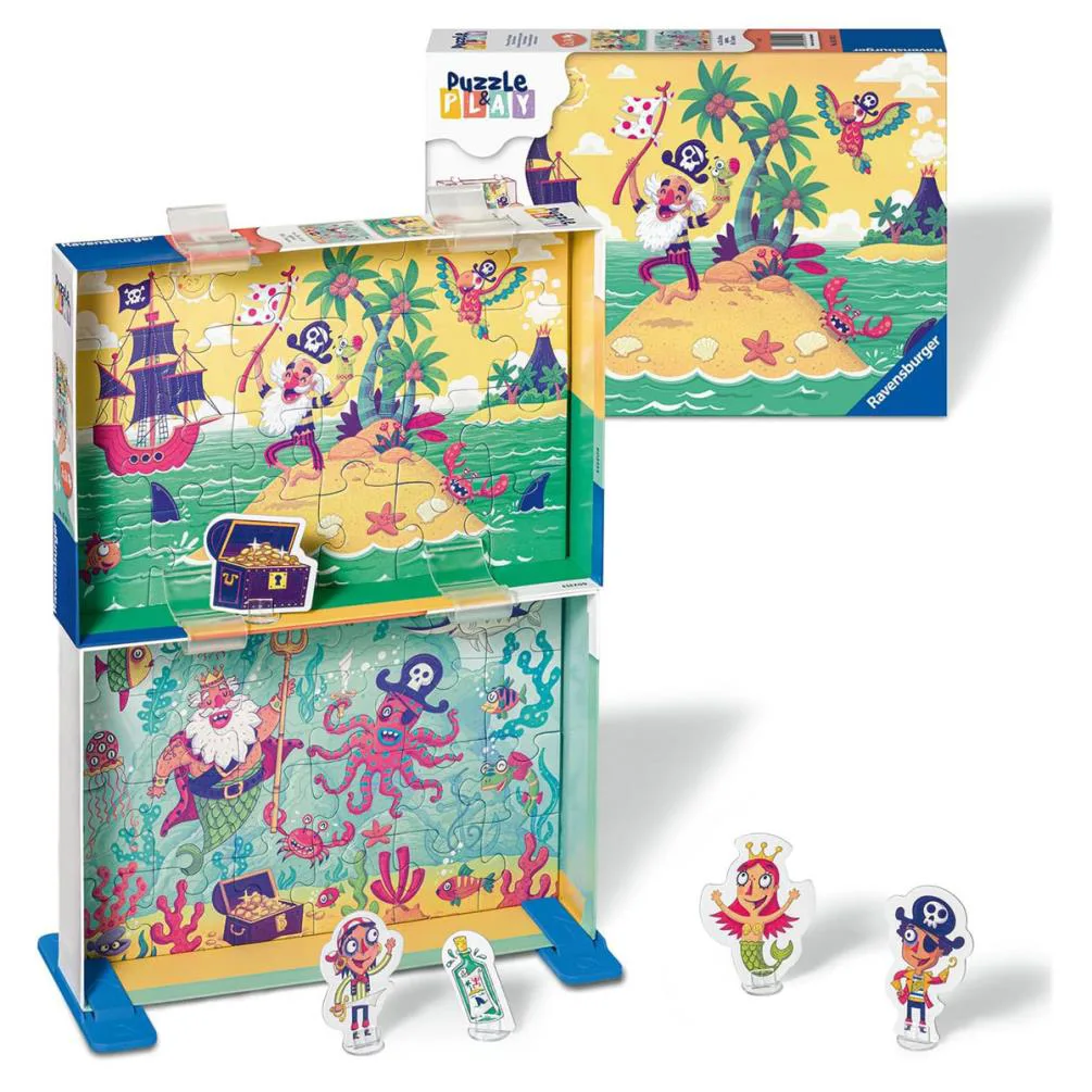 Puzzle & Play Pirate Adventure 2 x 24pc Jigsaw Puzzles Extra Image 1