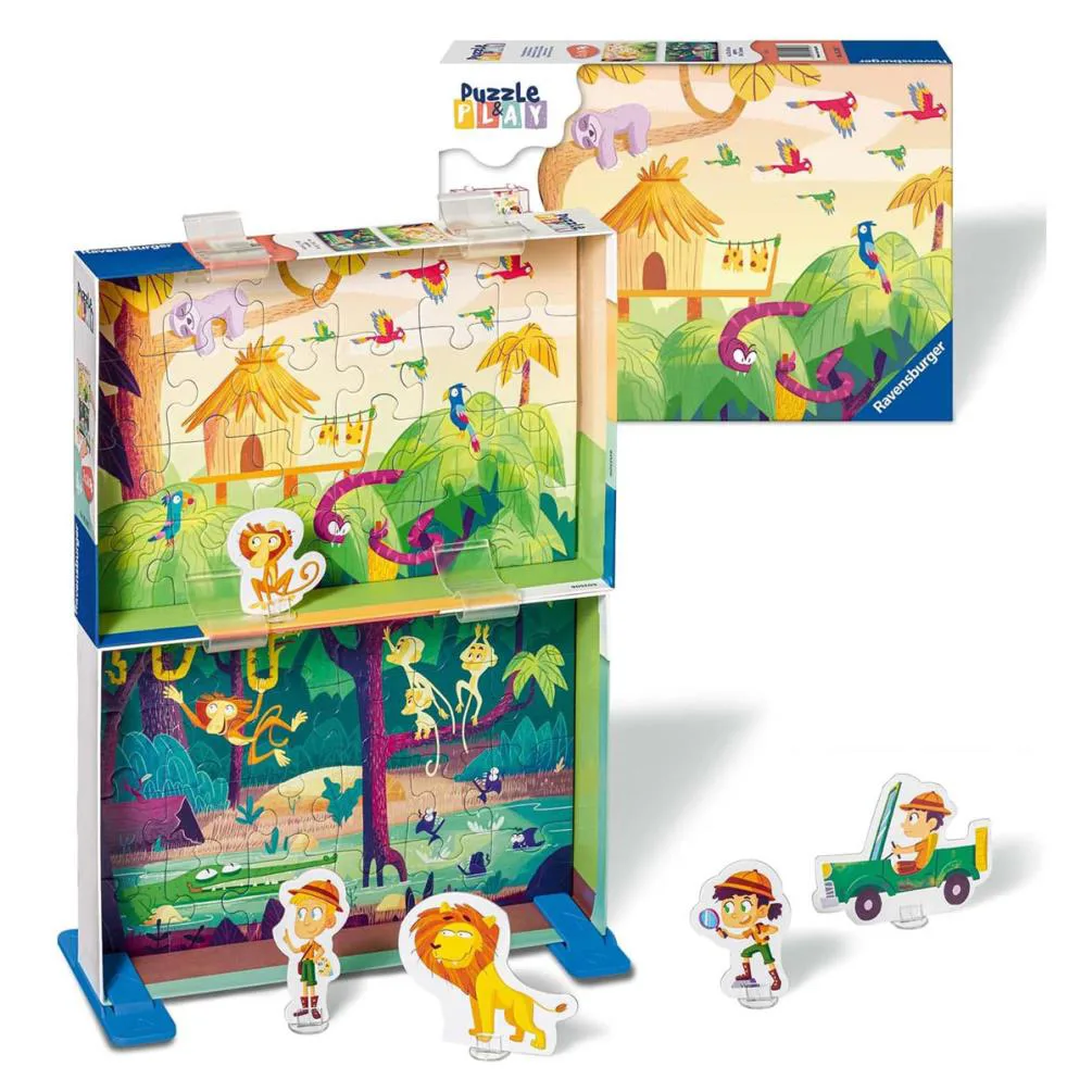 Puzzle & Play Jungle Adventure 2 x 24pc Jigsaw Puzzles Extra Image 1