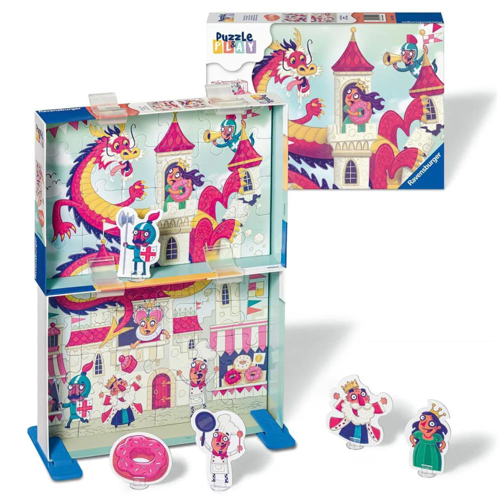 Puzzle & Play Donut Dragon 2 x 24pc Jigsaw Puzzles Extra Image 1