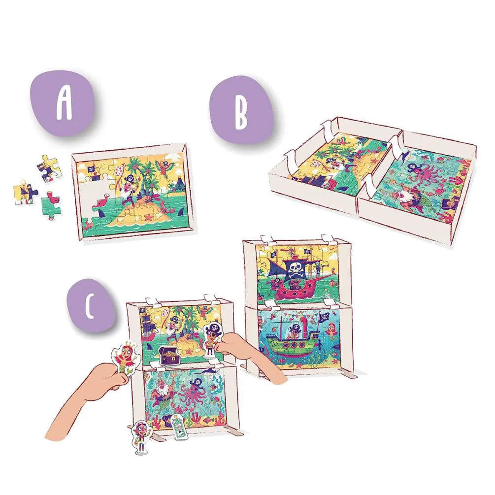 Puzzle & Play Donut Dragon 2 x 24pc Jigsaw Puzzles Extra Image 3