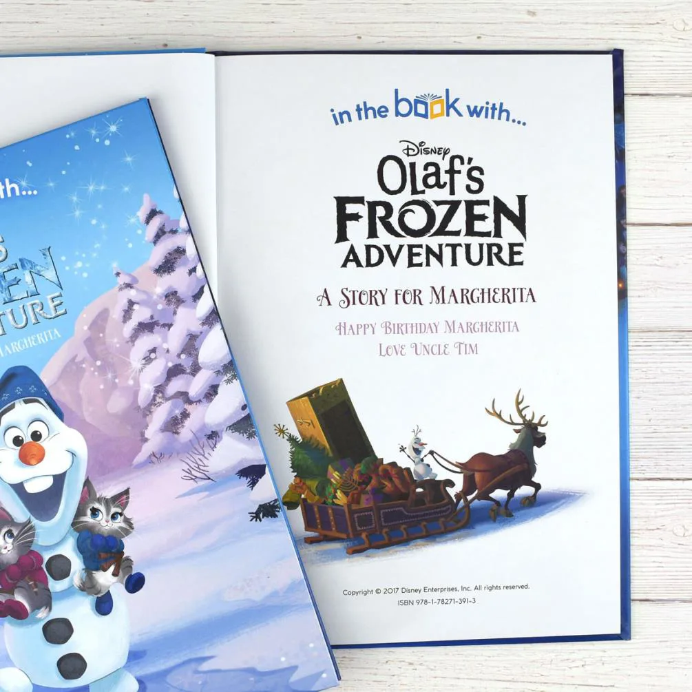 Personalised Disney Olaf’s Frozen Adventure Hardback Story Book Extra Image 2