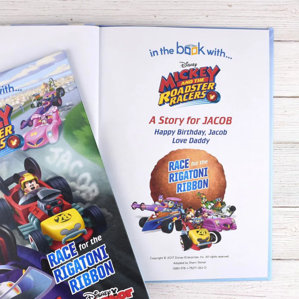Personalised Disney Jr Mickey And The Roadster Racers Hardback Story Book Extra Image 3