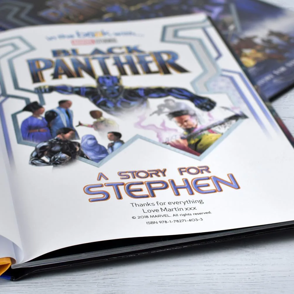 Personalised Marvel Black Panther Hardback Story Book Extra Image 1