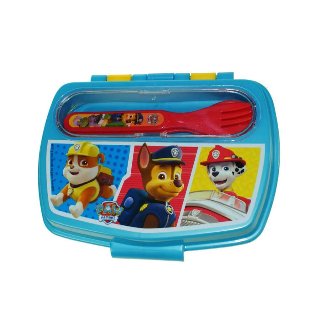 Paw Patrol Sandwich Box With Cutlery Set Extra Image 2