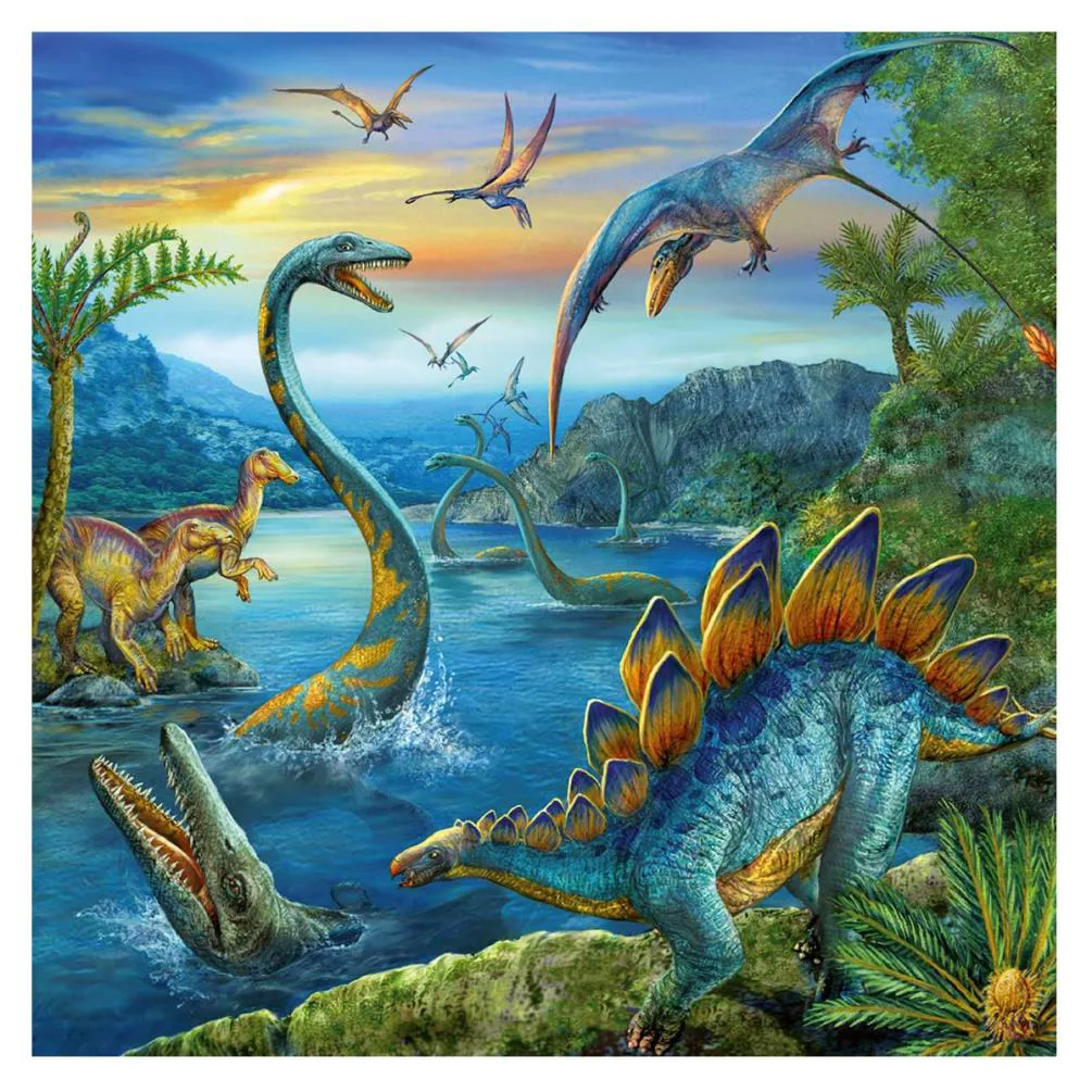 Dinosaur Fascination 3 x 49pc Jigsaw Puzzles Extra Image 1