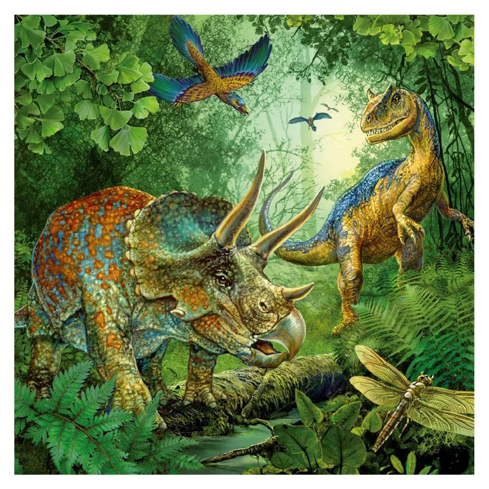 Dinosaur Fascination 3 x 49pc Jigsaw Puzzles Extra Image 2