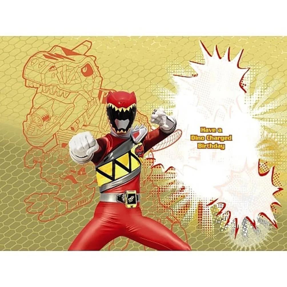 6th Birthday Power Rangers Birthday Card Extra Image 1