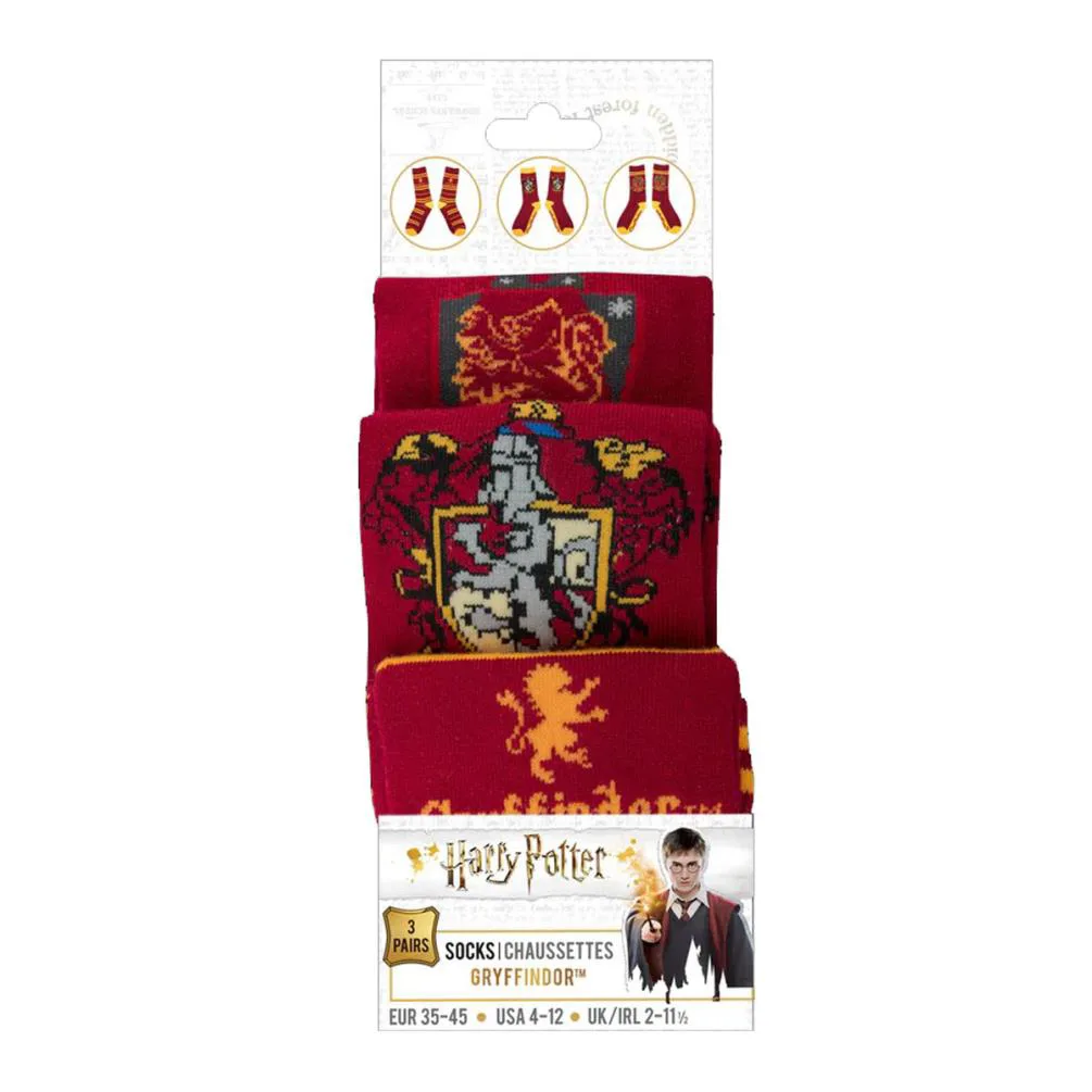 Harry Potter Gryffindor Socks (Set of 3) Extra Image 1