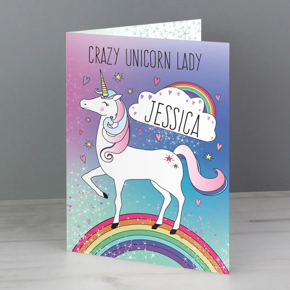 Personalised Unicorn Card Extra Image 2