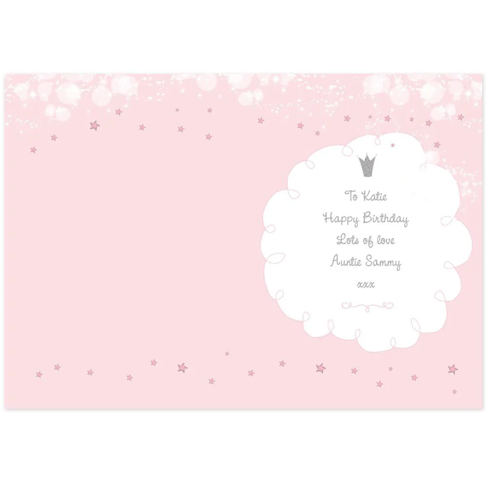 Personalised Fairy Princess Greetings Card Extra Image 1