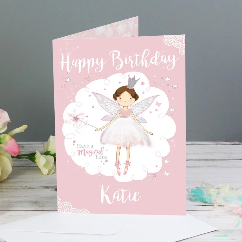 Personalised Fairy Princess Greetings Card Extra Image 2
