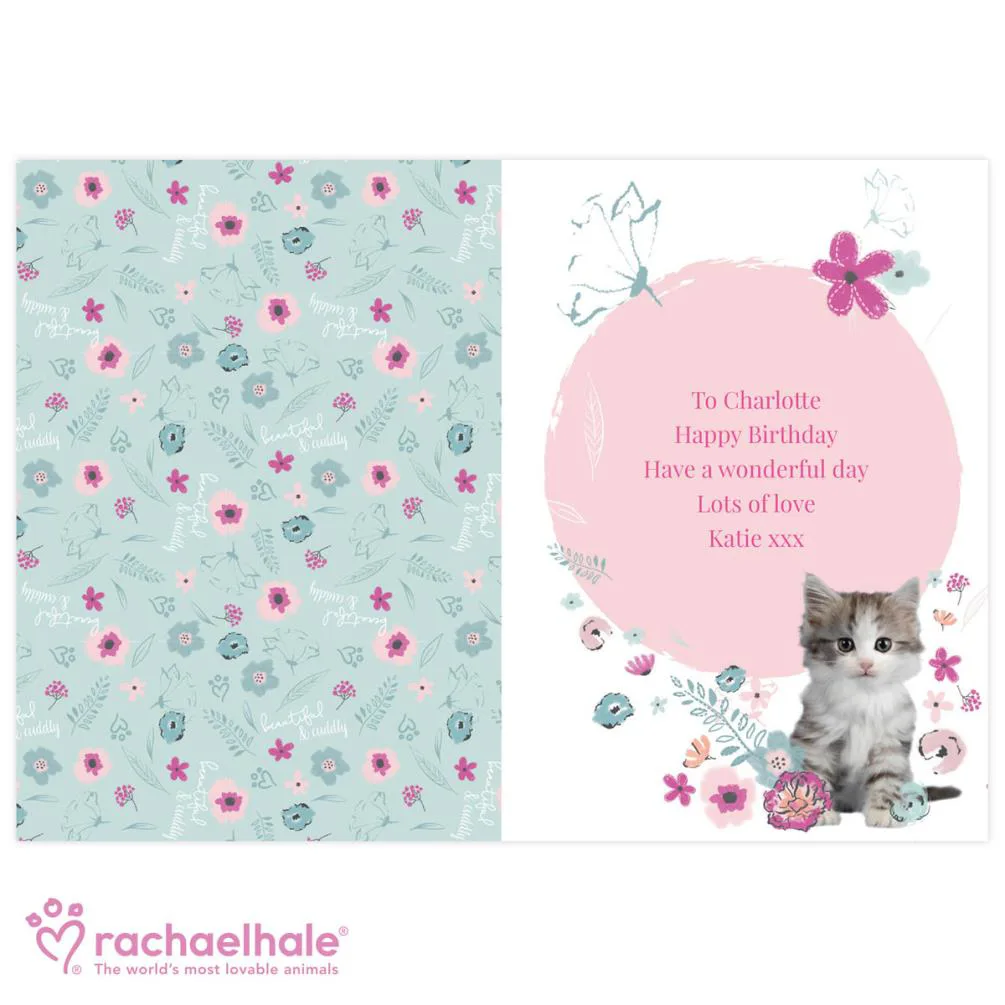 Personalised Rachael Hale Cute Kitten Card Extra Image 1