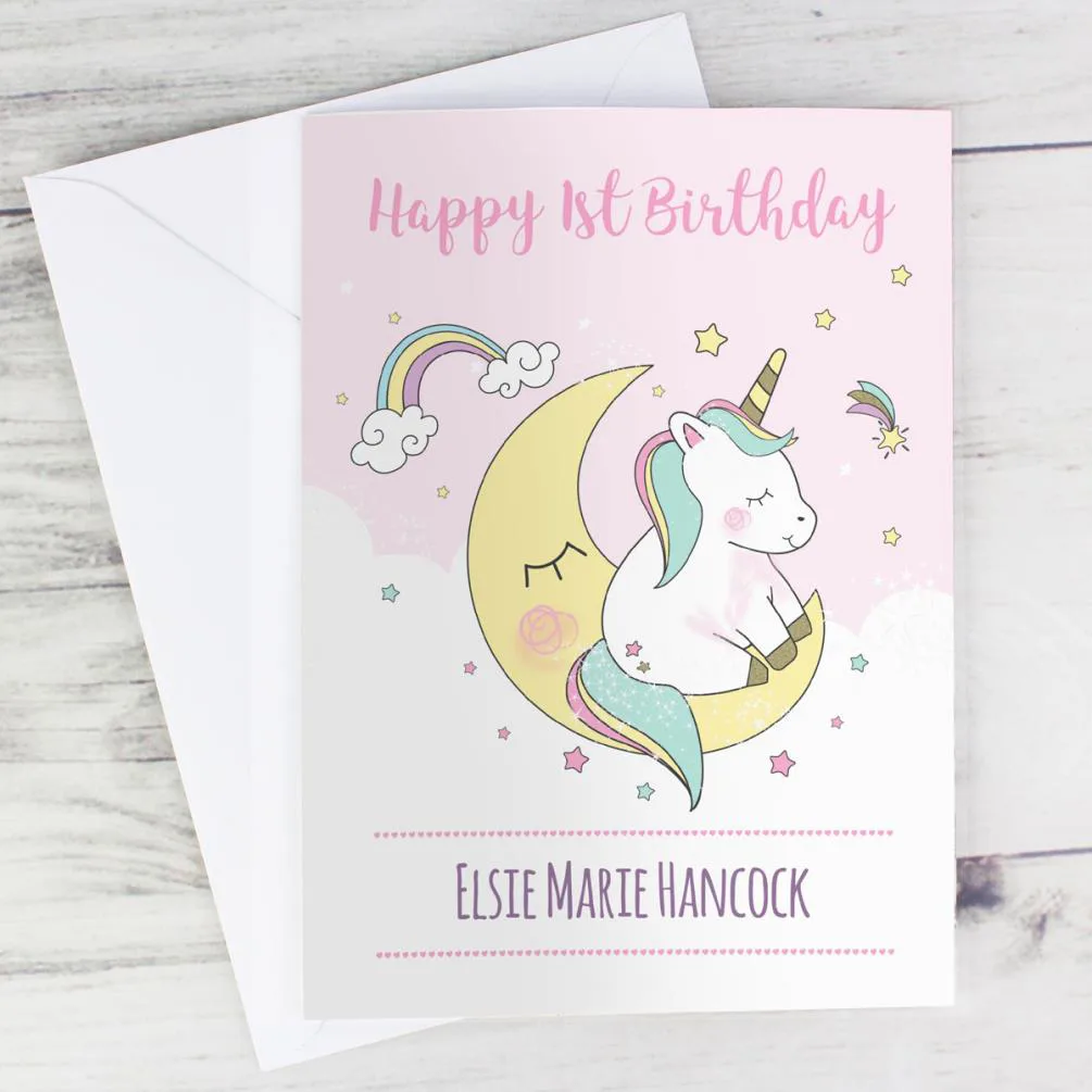 Personalised Baby Unicorn Card Extra Image 1