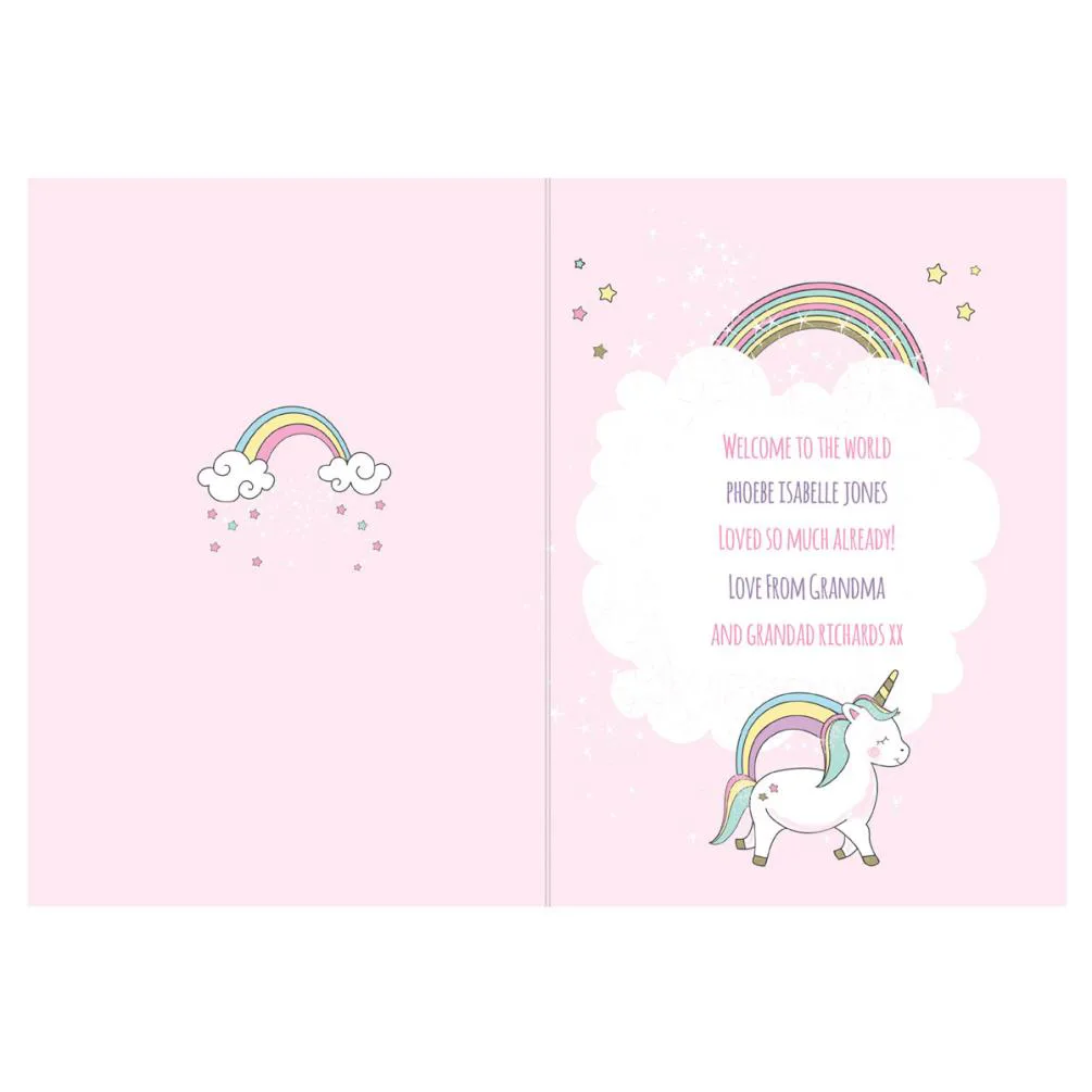 Personalised Baby Unicorn Card Extra Image 2