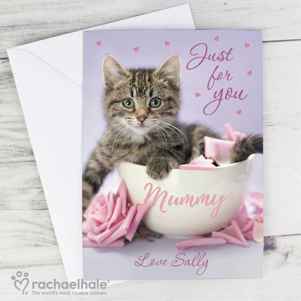 Personalised Rachael Hale Just for You Kitten Card Extra Image 2