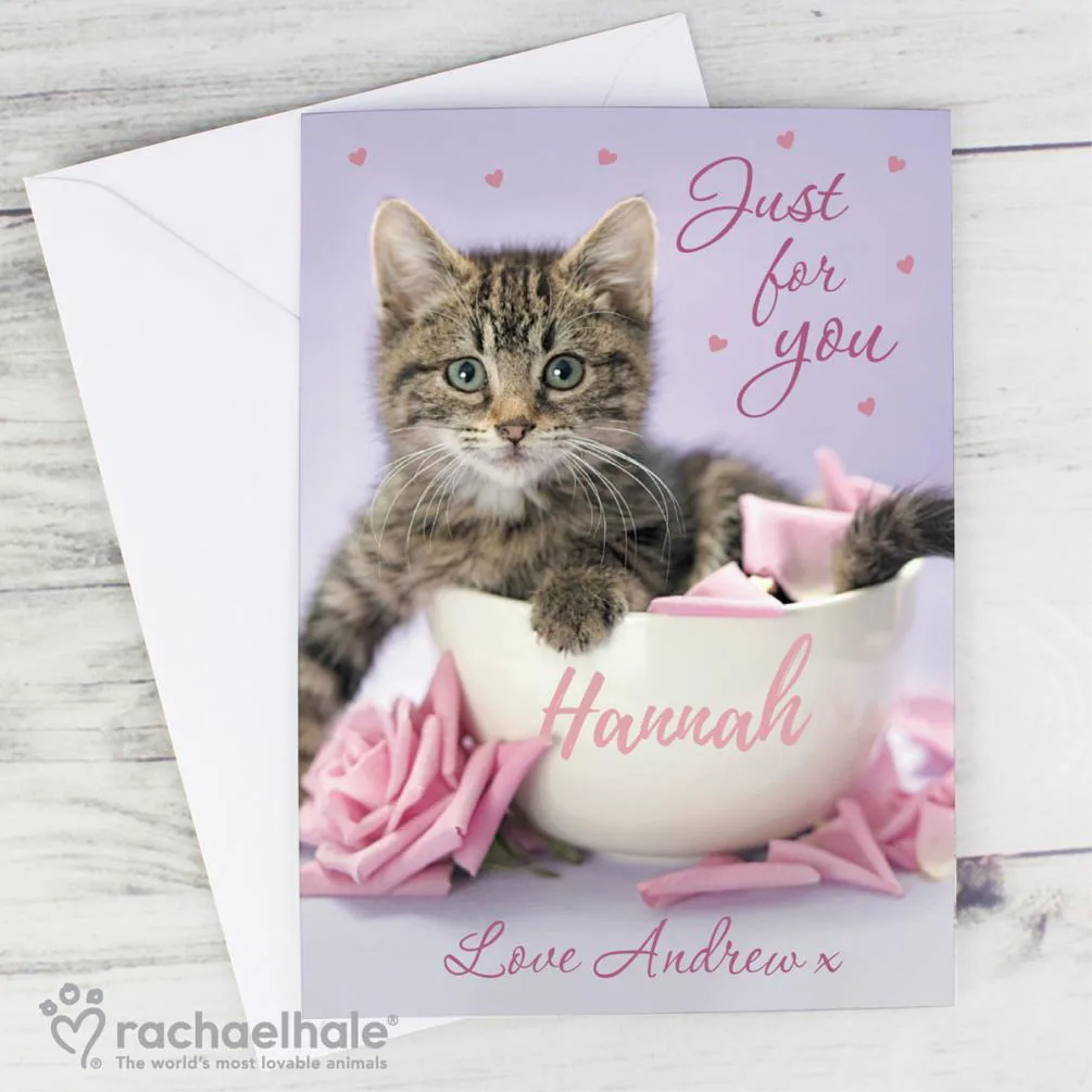 Personalised Rachael Hale Just for You Kitten Card Extra Image 3