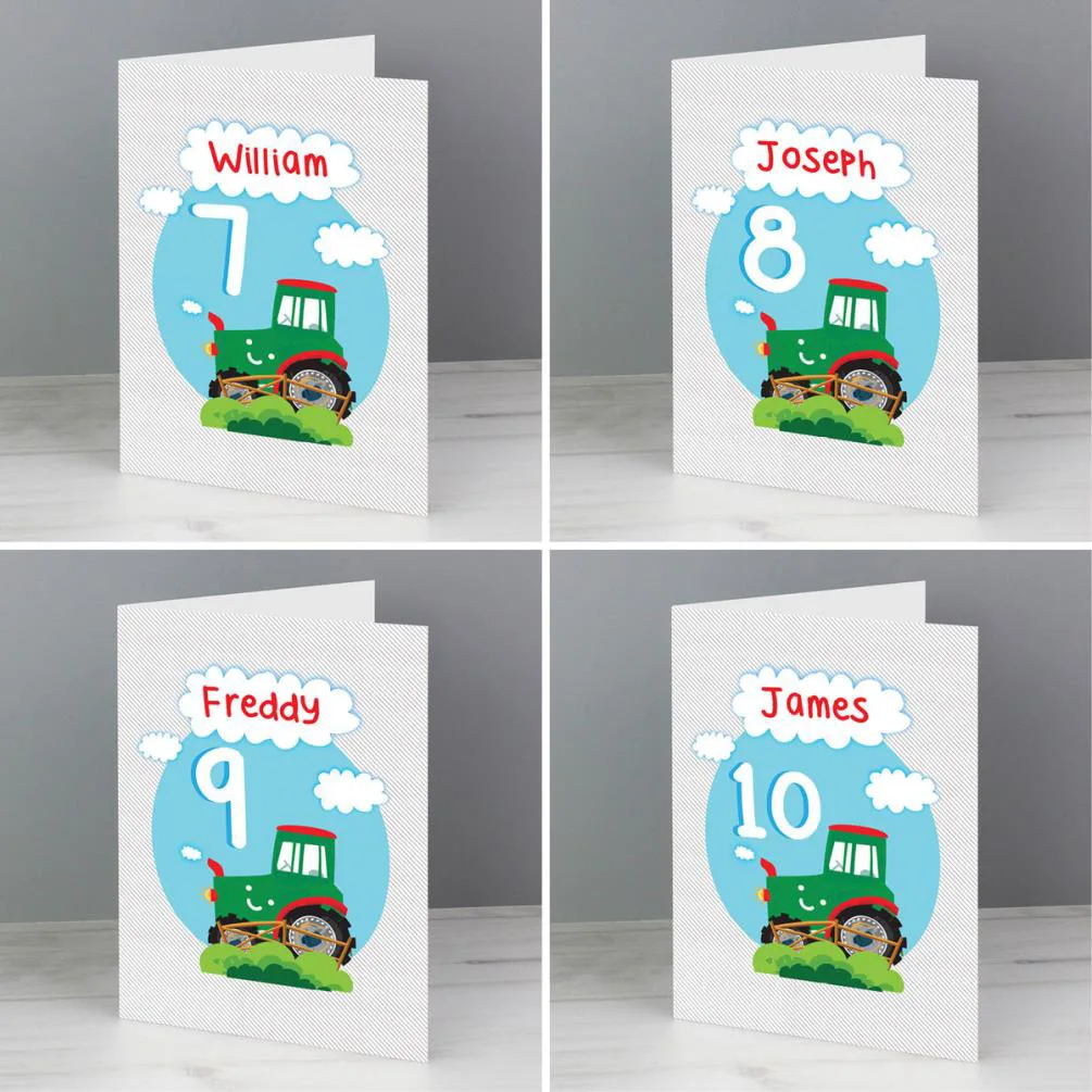Personalised Tractor Birthday Card Extra Image 3