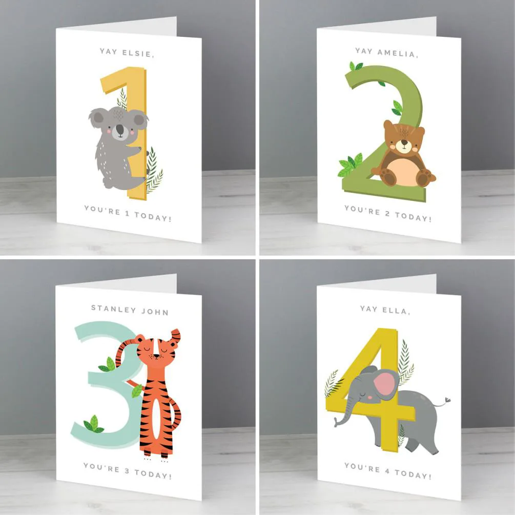 Personalised Wild Animals Birthday Card Extra Image 2
