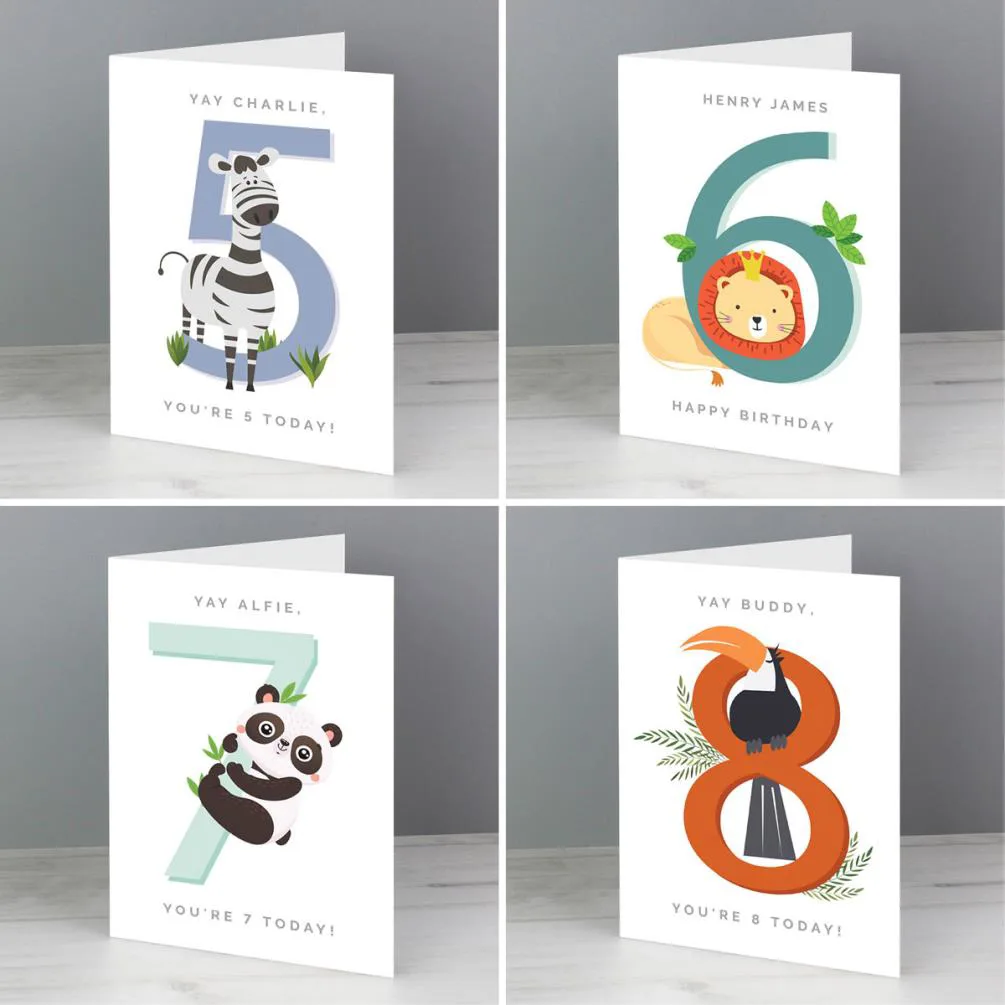 Personalised Wild Animals Birthday Card Extra Image 3