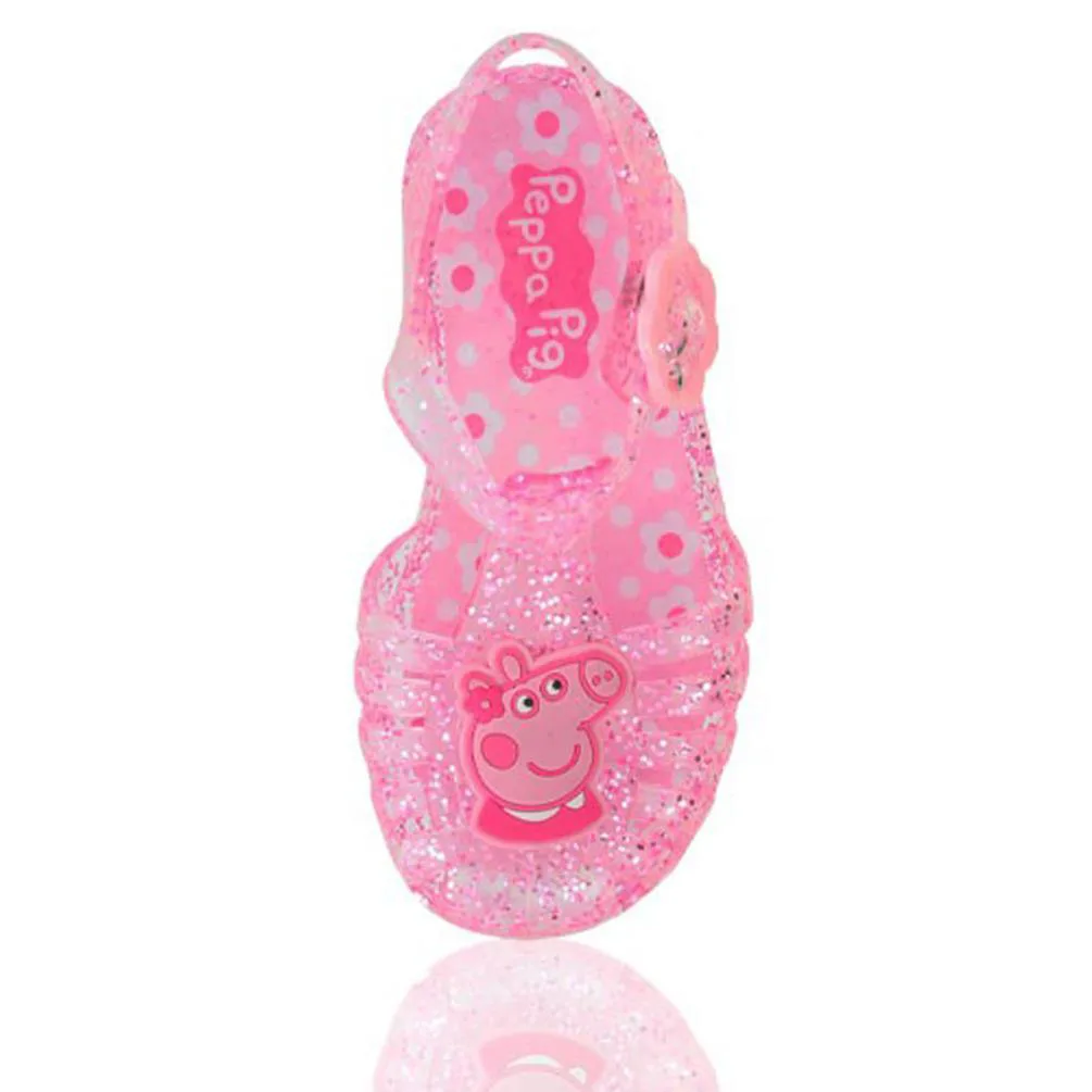 Peppa Pig Pink Glitter Jelly Sandals Extra Image 1