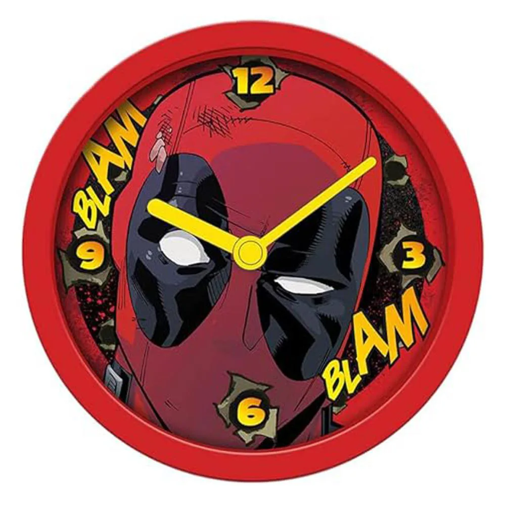 Deadpool Close Up Blam Blam Desk Clock Extra Image 1