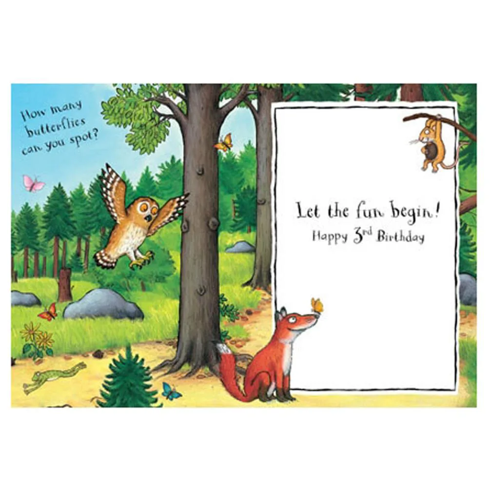 You Are 3 The Gruffalo 3rd Birthday Card Extra Image 1