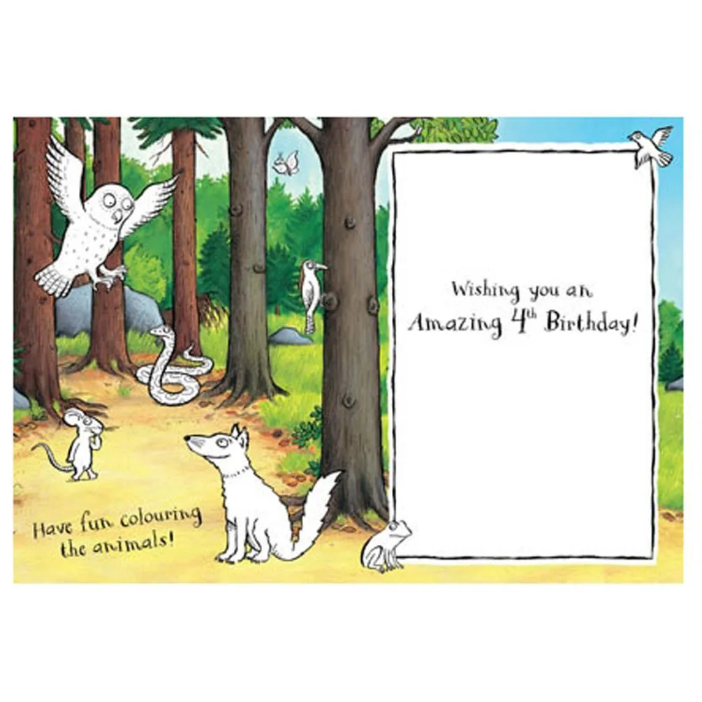 4 Today The Gruffalo 4th Birthday Card Extra Image 1