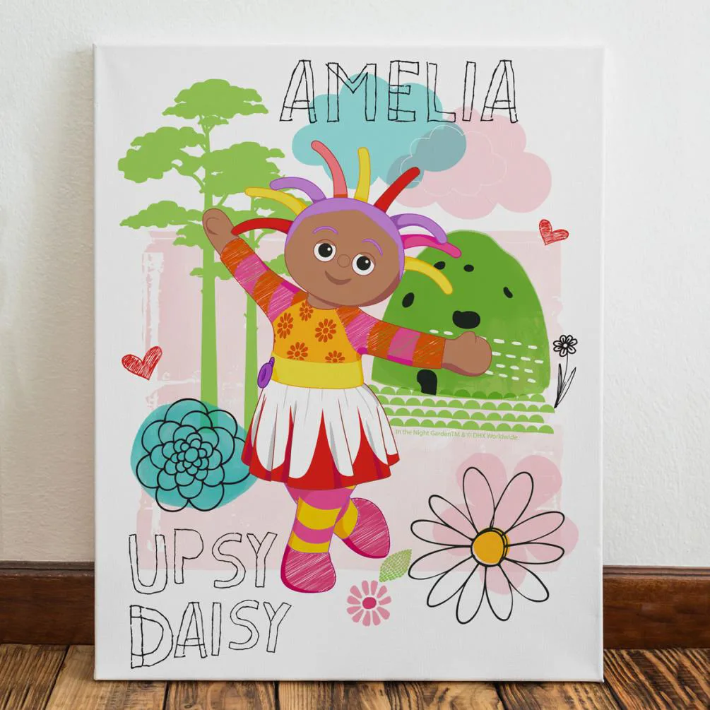 Personalised Upsy Daisy Canvas Print Extra Image 1