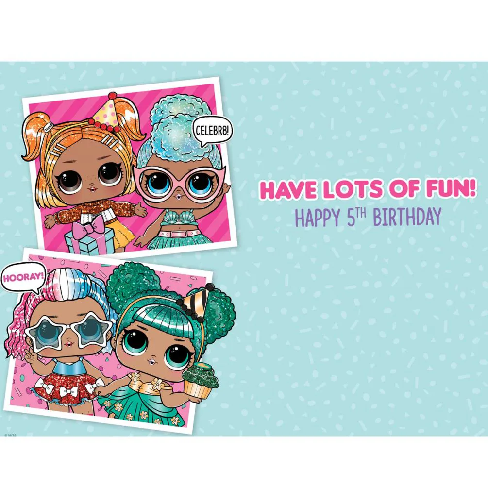 5 Today LOL Surprise 5th Birthday Card Extra Image 1