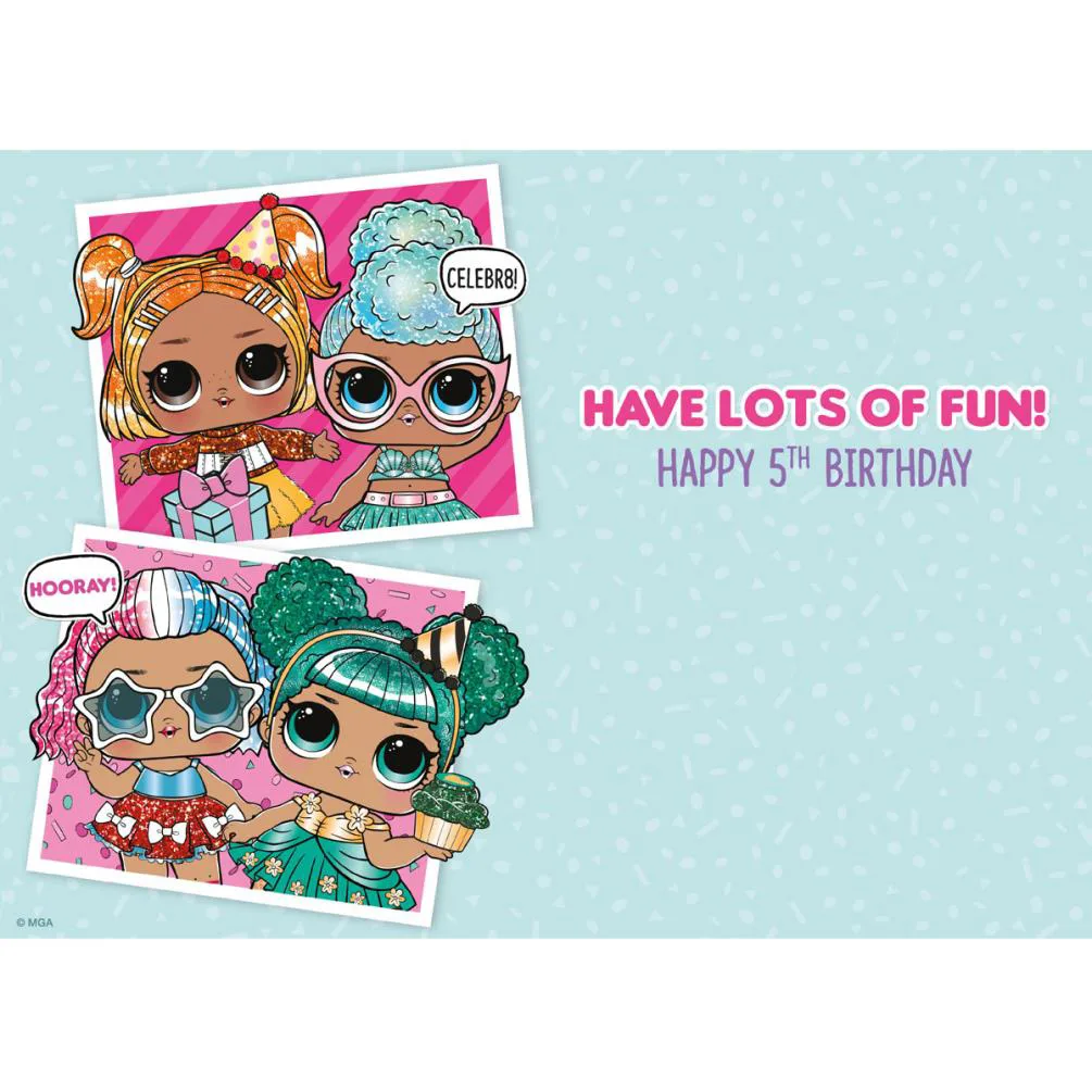 5 Today LOL Surprise 5th Birthday Card Extra Image 1