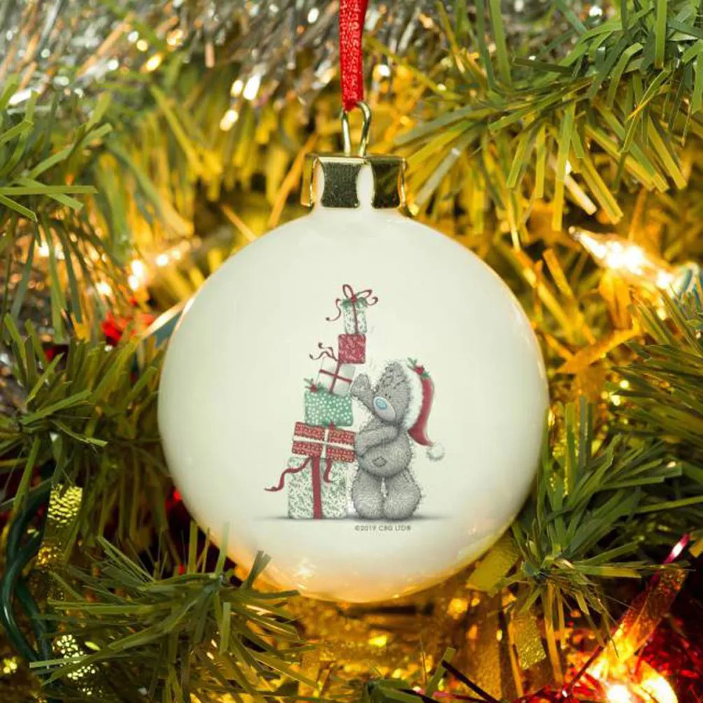 Personalised Me to You Stacking Presents Christmas Bauble Extra Image 2
