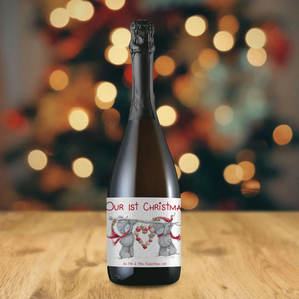 Personalised Me to You Our 1st Christmas Prosecco Extra Image 1