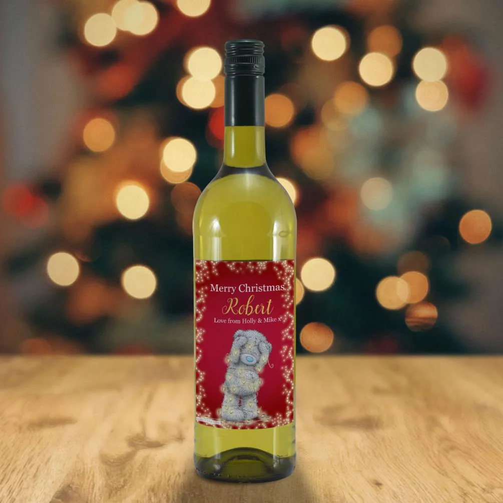 Personalised Me to You Wrapped Up In Lights White Wine Extra Image 1