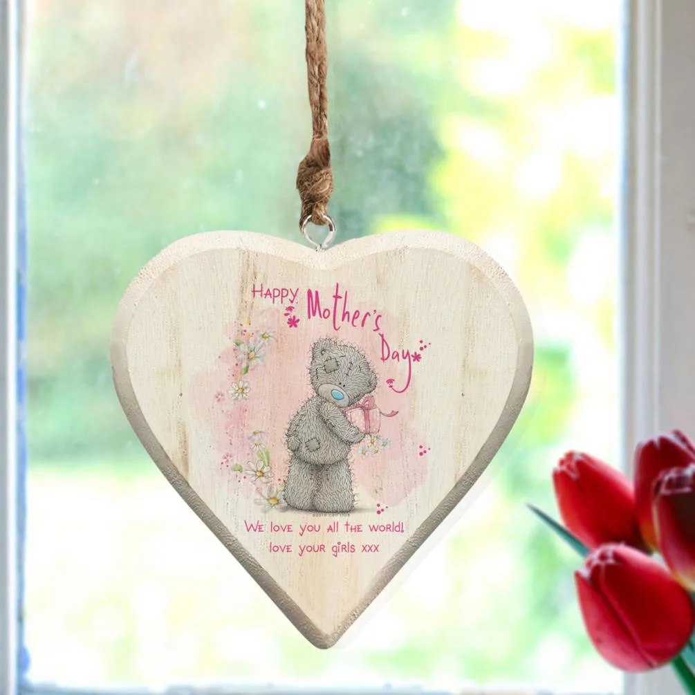Personalised Me to You Mother's Day Hanging Wooden Heart Extra Image 1