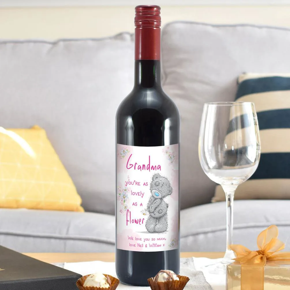 Personalised Me to You Lovely As A Flower Red Wine Extra Image 2