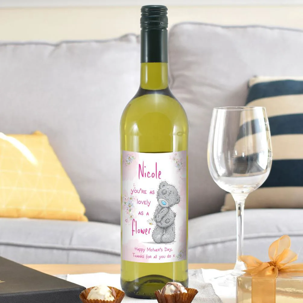 Personalised Me to You Lovely As A Flower White Wine Extra Image 2